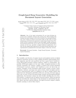 Graph-based Deep Generative Modelling for Document Layout Generation