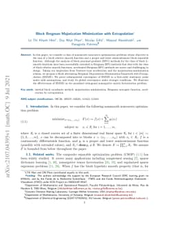 Block Alternating Bregman Majorization Minimization with Extrapolation