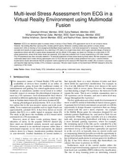Multi-level Stress Assessment from ECG in a Virtual Reality Environment
  using Multimodal Fusion