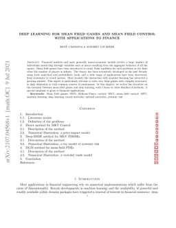 Deep Learning for Mean Field Games and Mean Field Control with
  Applications to Finance