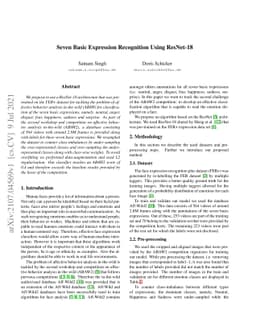 Seven Basic Expression Recognition Using ResNet-18