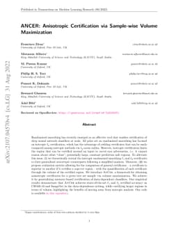ANCER: Anisotropic Certification via Sample-wise Volume Maximization