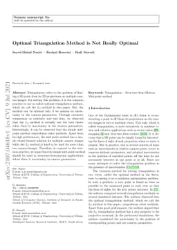 Optimal Triangulation Method is Not Really Optimal