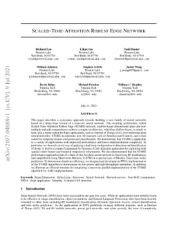Scaled-Time-Attention Robust Edge Network