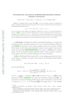 Convergence Analysis of Schr{ö}dinger-F{ö}llmer Sampler without
  Convexity
