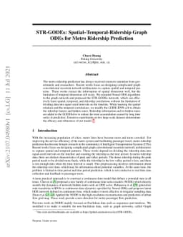 STR-GODEs: Spatial-Temporal-Ridership Graph ODEs for Metro Ridership
  Prediction