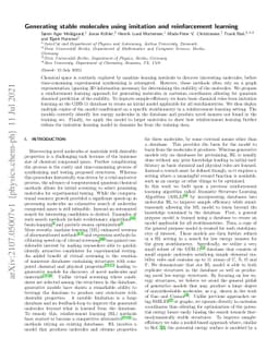 Generating stable molecules using imitation and reinforcement learning