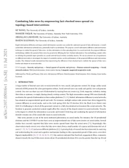 Combating fake news by empowering fact-checked news spread via
  topology-based interventions