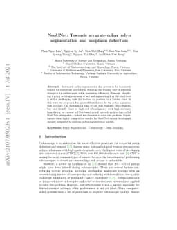 NeoUNet: Towards accurate colon polyp segmentation and neoplasm
  detection