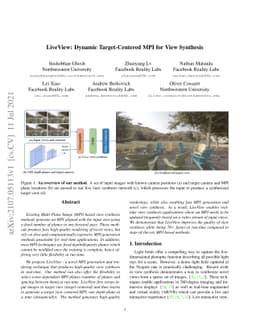 LiveView: Dynamic Target-Centered MPI for View Synthesis