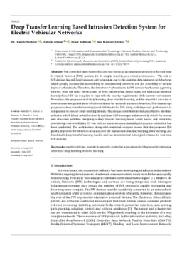 Deep Transfer Learning Based Intrusion Detection System for Electric
  Vehicular Networks
