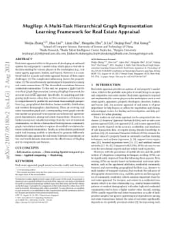 MugRep: A Multi-Task Hierarchical Graph Representation Learning
  Framework for Real Estate Appraisal