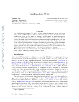 Cautious Actor-Critic
