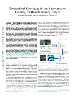 Geographical Knowledge-driven Representation Learning for Remote Sensing
  Images