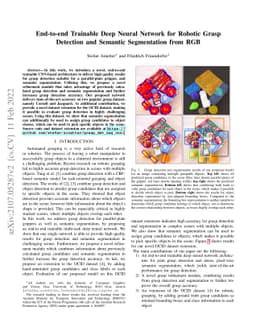 End-to-end Trainable Deep Neural Network for Robotic Grasp Detection and
  Semantic Segmentation from RGB