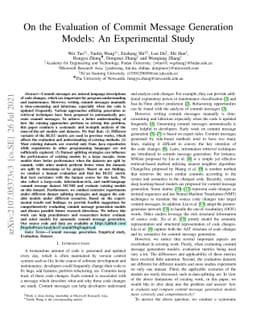 On the Evaluation of Commit Message Generation Models: An Experimental
  Study