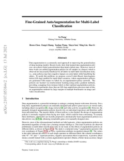Fine-Grained AutoAugmentation for Multi-Label Classification