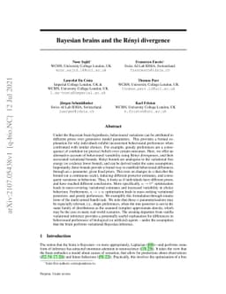 Bayesian brains and the Rényi divergence