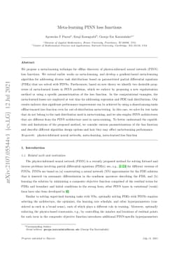 Meta-learning PINN loss functions
