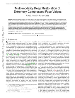 Multi-modality Deep Restoration of Extremely Compressed Face Videos