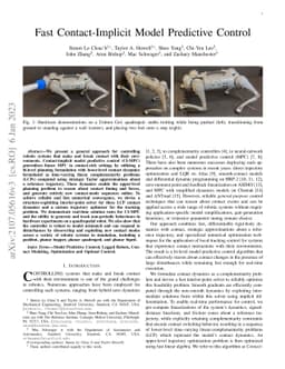 Fast Contact-Implicit Model-Predictive Control