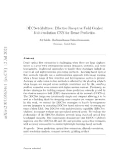 DDCNet-Multires: Effective Receptive Field Guided Multiresolution CNN
  for Dense Prediction