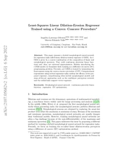 Least-Squares Linear Dilation-Erosion Regressor Trained using a
  Convex-Concave Procedure