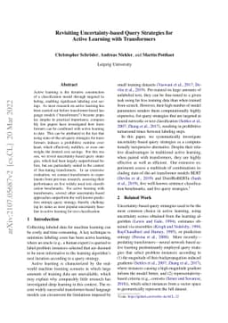 Revisiting Uncertainty-based Query Strategies for Active Learning with
  Transformers