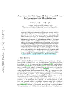 Bayesian Atlas Building with Hierarchical Priors for Subject-specific
  Regularization