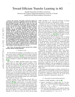 Toward Efficient Transfer Learning in 6G