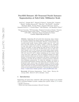 NucMM Dataset: 3D Neuronal Nuclei Instance Segmentation at Sub-Cubic
  Millimeter Scale