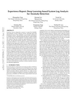 Experience Report: Deep Learning-based System Log Analysis for Anomaly
  Detection
