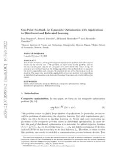 One-Point Gradient-Free Methods for Composite Optimization with
  Applications to Distributed Optimization
