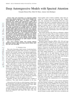 Deep Autoregressive Models with Spectral Attention
