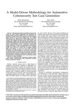 A Model-Driven Methodology for Automotive Cybersecurity Test Case
  Generation