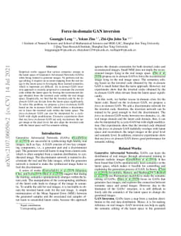 Force-in-domain GAN inversion