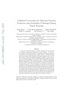 Calibrated Uncertainty for Molecular Property Prediction using Ensembles
  of Message Passing Neural Networks