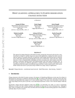 Deep learning approaches to Earth Observation change detection