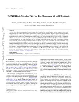 MINERVAS: Massive INterior EnviRonments VirtuAl Synthesis