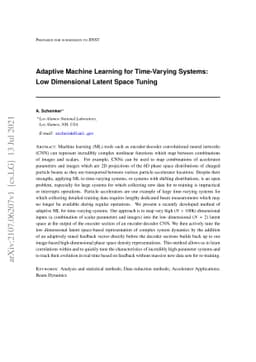 Adaptive Machine Learning for Time-Varying Systems: Low Dimensional
  Latent Space Tuning