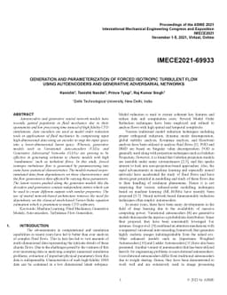 Parameterization of Forced Isotropic Turbulent Flow using Autoencoders
  and Generative Adversarial Networks