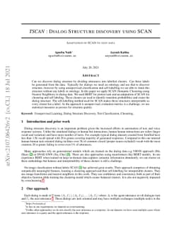 TSCAN : Dialog Structure discovery using SCAN