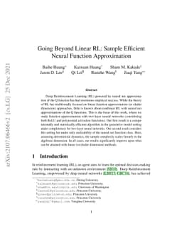 Going Beyond Linear RL: Sample Efficient Neural Function Approximation