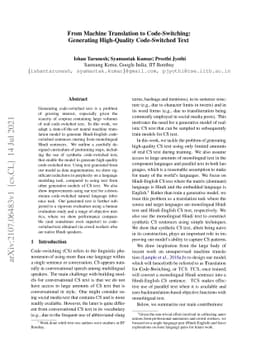 From Machine Translation to Code-Switching: Generating High-Quality
  Code-Switched Text