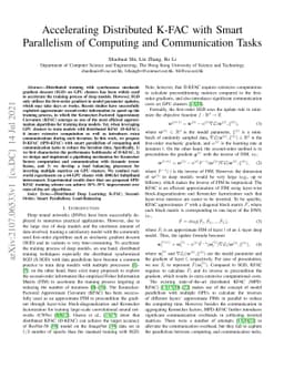 Accelerating Distributed K-FAC with Smart Parallelism of Computing and
  Communication Tasks