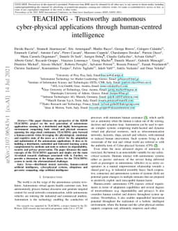 TEACHING -- Trustworthy autonomous cyber-physical applications through
  human-centred intelligence