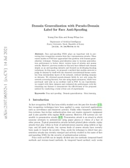 Domain Generalization with Pseudo-Domain Label for Face Anti-Spoofing