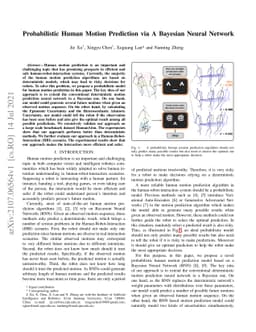 Probabilistic Human Motion Prediction via A Bayesian Neural Network