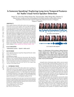 Is Someone Speaking? Exploring Long-term Temporal Features for
  Audio-visual Active Speaker Detection