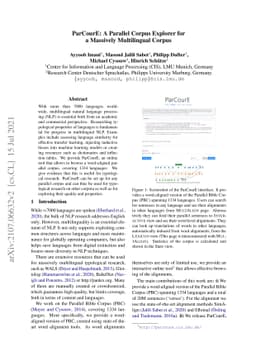ParCourE: A Parallel Corpus Explorer for a Massively Multilingual Corpus